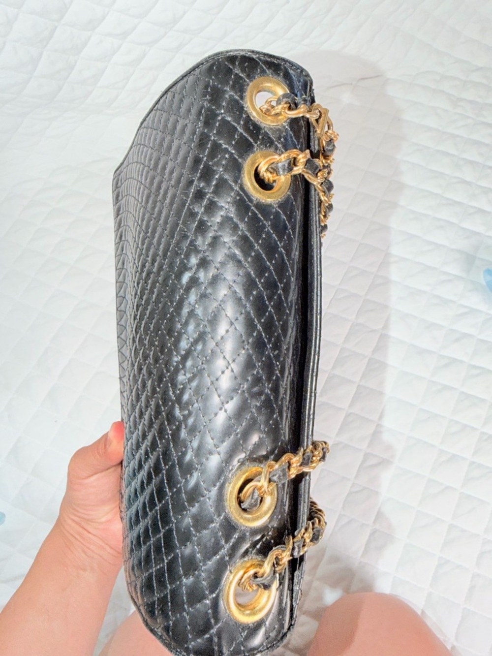 Bally Quilted Chain-Strap Shoulder Bag with Gold Hardware - Picture 7 of 14
